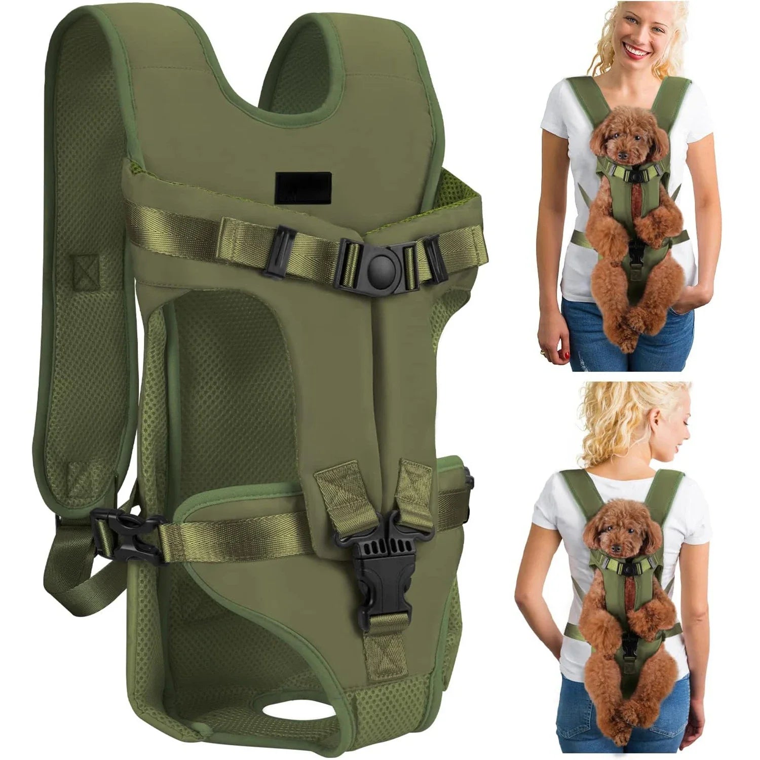 Sac à Dos pour Chien - PetCarrier™ - Vert - Ma Promenade avec Toutou