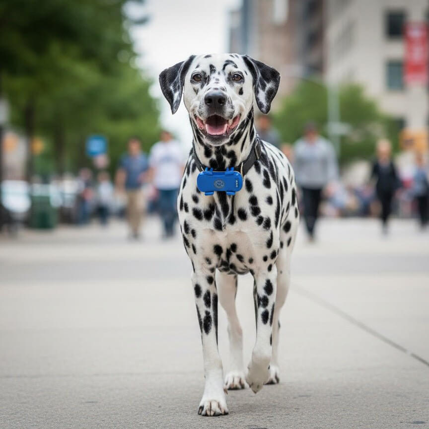 Traceur gps Chien - BlueFoundDog™ en ville